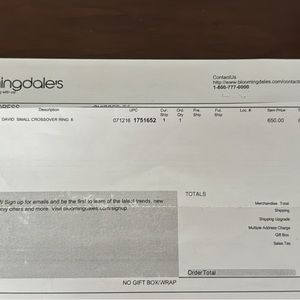 David Yurman small silver diamonds crossover ring size 6